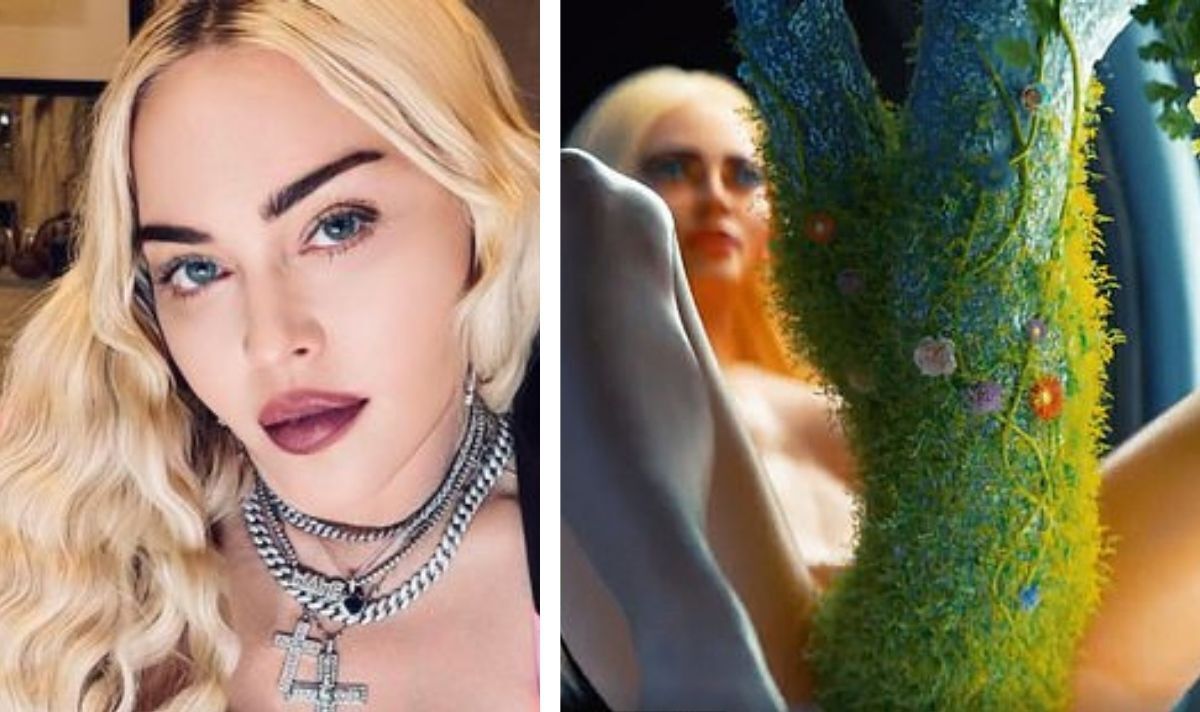 Madonna subasta videos en la que aparece desnuda dando a luz árboles y mariposas