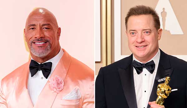 Felicitaciones, hermano dijo Dwayne Johnson al celebrar el triunfo de Brendan Fraser en los Oscar 2023