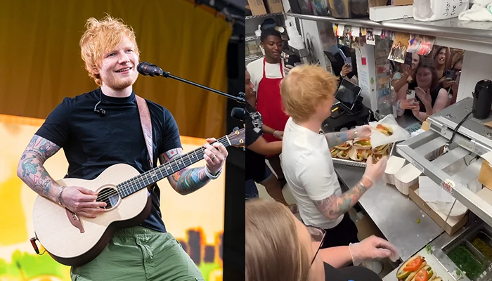 Ed Sheeran sorprende a sus fans al servir perritos calientes