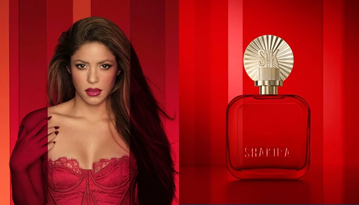 Shakira presenta su primera fragancia Eau de Parfum con 'ROJO'