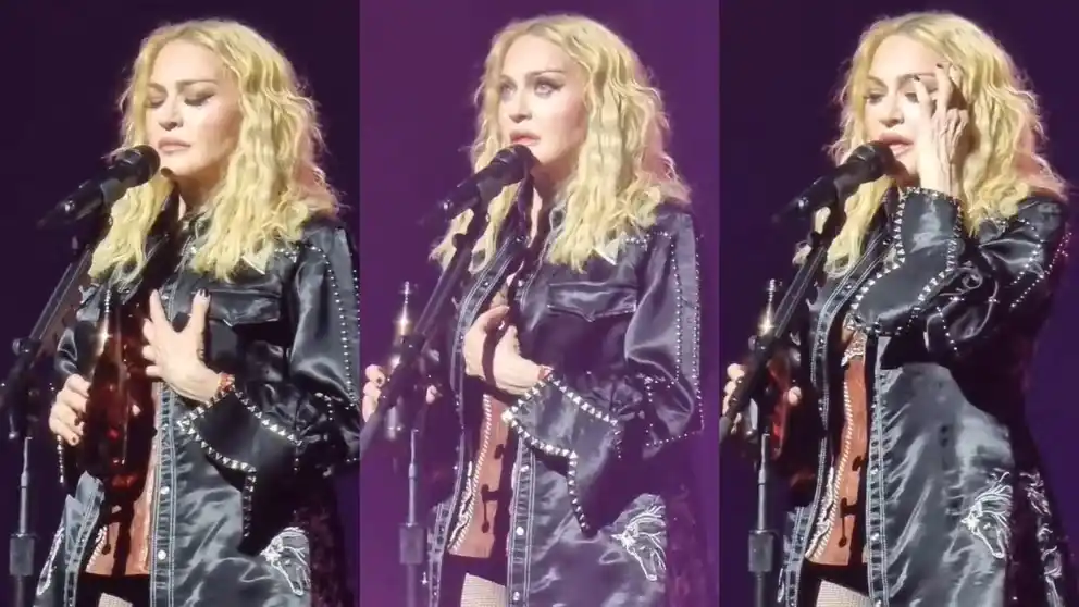 Madonna llora en pleno concierto y habla sobre la enfermedad que la postro en cama
