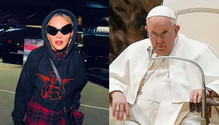 Madonna desata controversia por sudadera del Papa Francisco